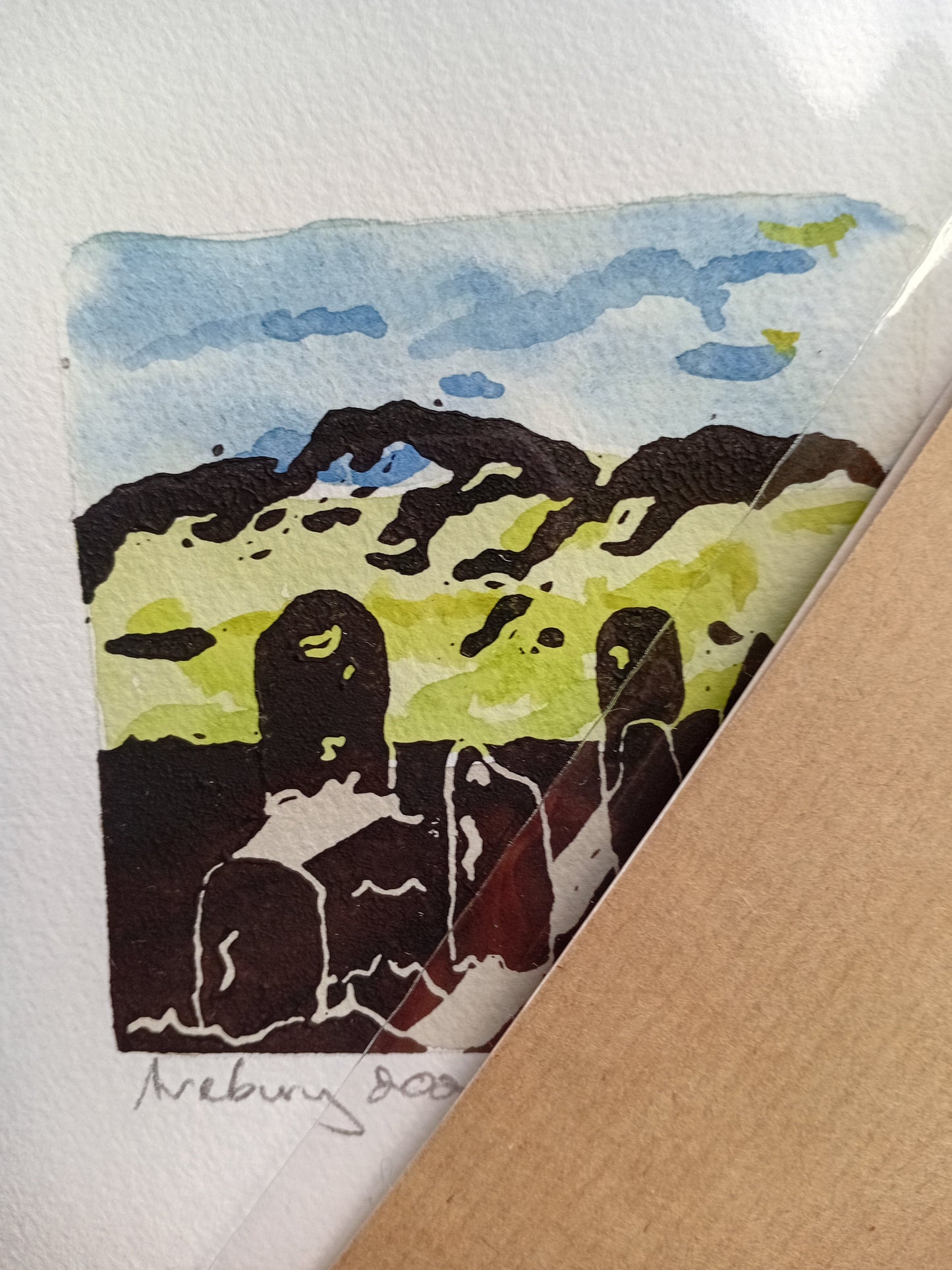 Zoomed in view of the A6 Avebury Stones print