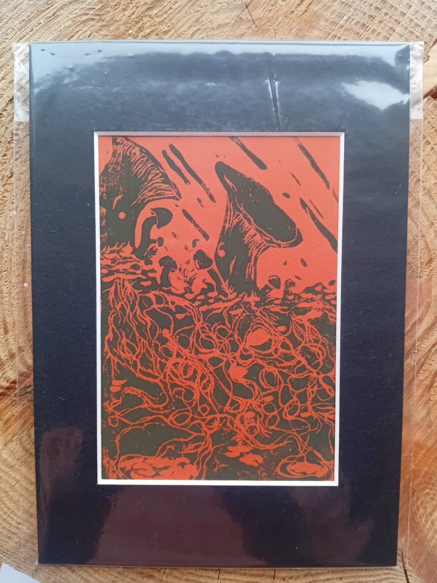 Mounted Wet Mycelials Artwork