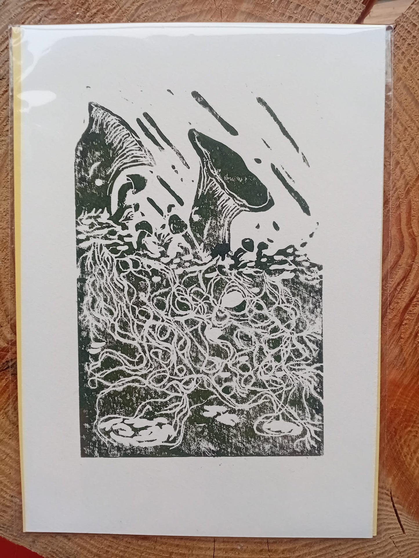Unmounted original lino print by Analogish