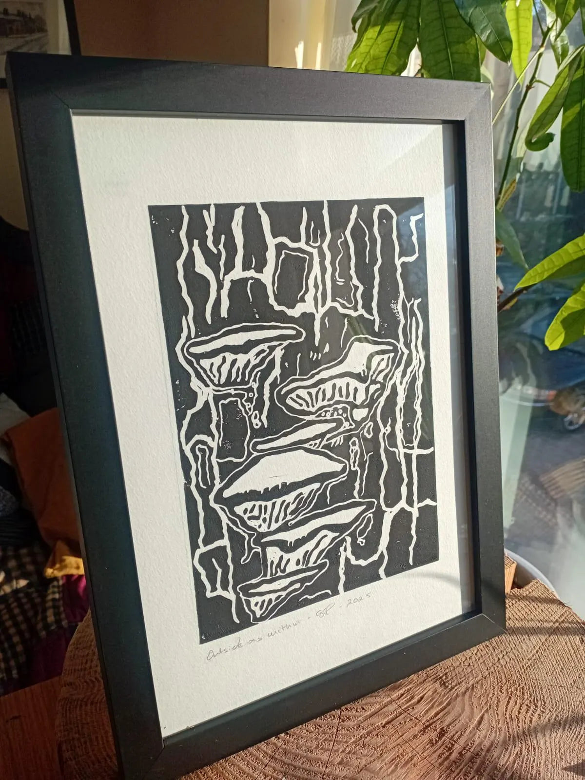 Chicken of the Woods A4 Original Lino Print