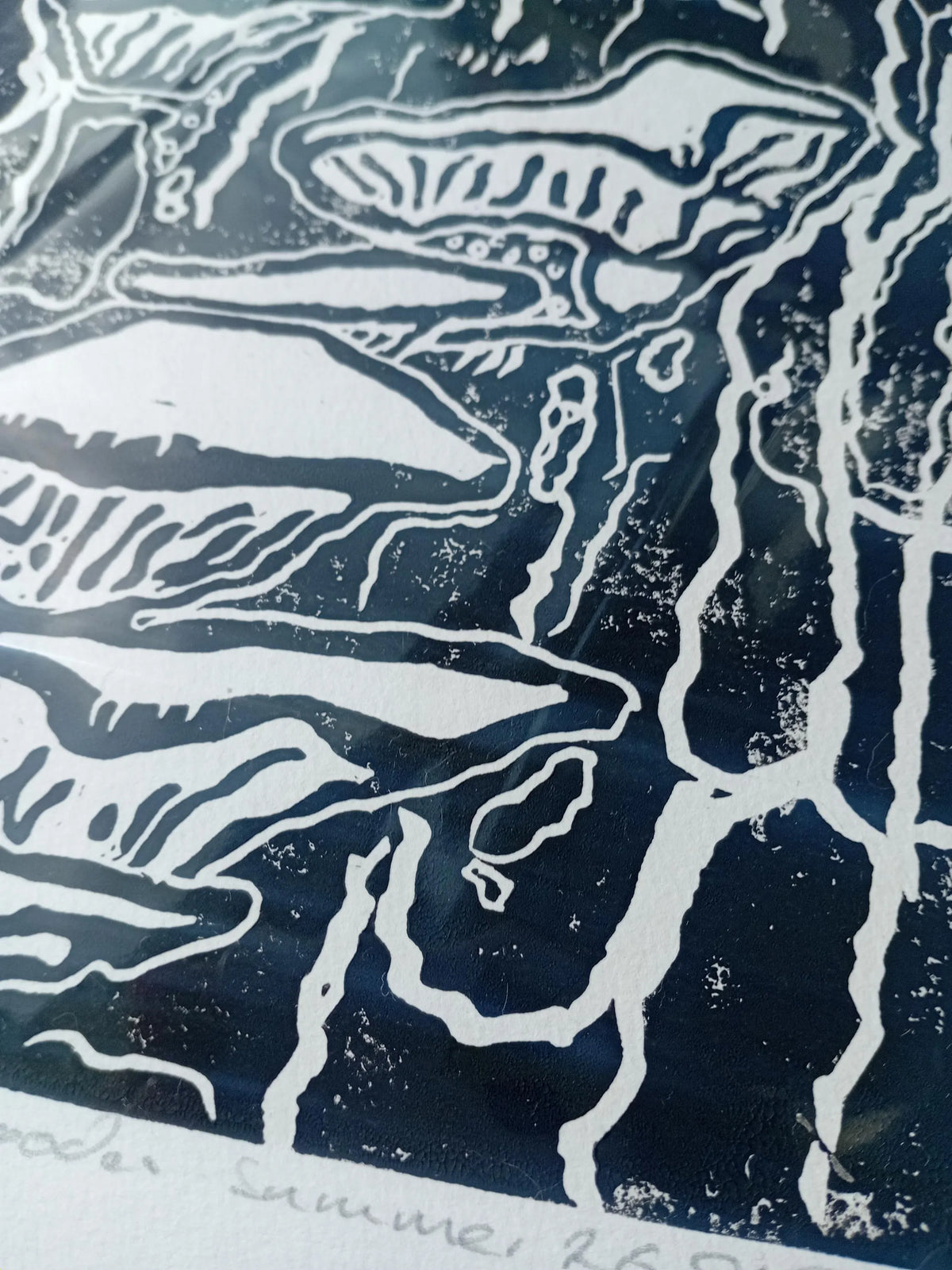 Chicken of the Woods A4 Original Lino Print