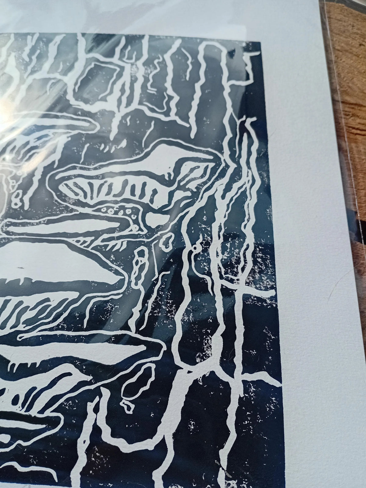 Chicken of the Woods A4 Original Lino Print
